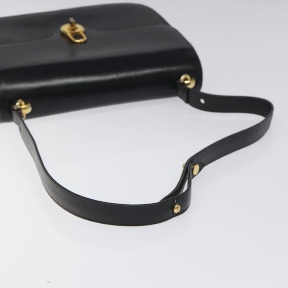 GUCCI Shoulder Bag Leather Black Gold - Picture 7 of 12